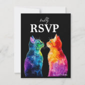 🌈 Perfect van jou: een regenboogliefde RSVP Kaartje (Voorkant)