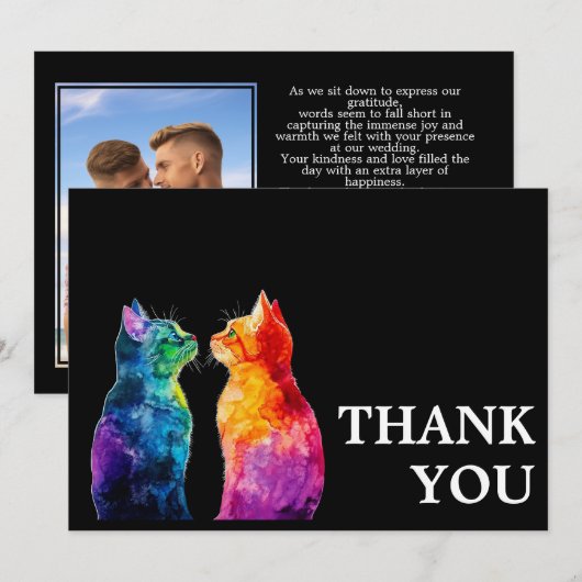 🌈 Perfect van jou: Rainbow Love Bedankkaart (Voorkant / Achterkant)