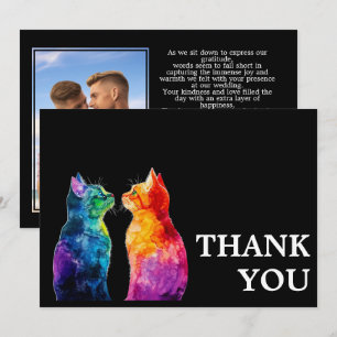 🌈 Perfect van jou: Rainbow Love Bedankkaart