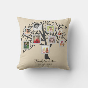 Perfect verjaardagscadeau - STAMBOOM FOTOCOLLAGE Kussen