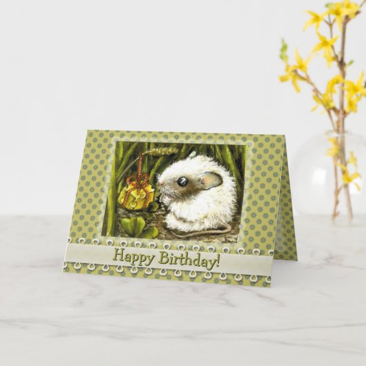 Perfect verjaardagsgeschenk kaart (Gele Bloem)