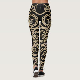 Perfect volledig grafisch Mandala yoga zwart en go Leggings