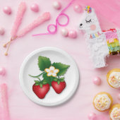 Perfect voor aardbeientaart of aardbeientaart papieren bordje (Feest)