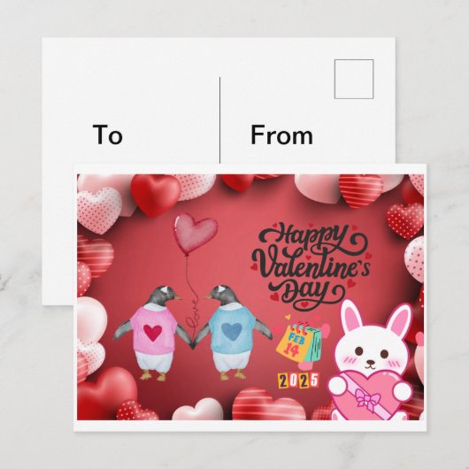 Perfect voor liefde, vriendschap en Romance Feestdagenkaart (Voorkant / Achterkant)