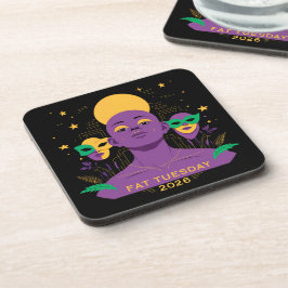 Perfect voor Mardi Gras 2026 Bier Onderzetter