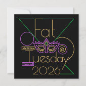 Perfect voor Mardi Gras 2026 Feestdagenkaart (Voorkant)