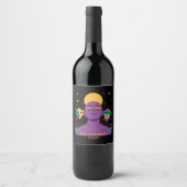 Perfect voor Mardi Gras 2026 Wijn Etiket (Voorkant)
