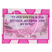 "Perfect voor Vaderdag geschenken."Gift Bag Groot Cadeauzakje (Achterkant)