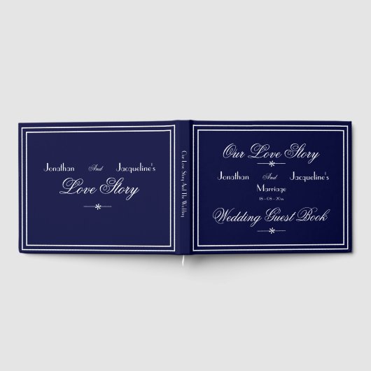 Perfect Vrijgezellenfeest Gift Script Navy Wedding Gastenboek (Volledig)