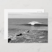 Perfect Wave California Coast Black & White Briefkaart (Voorkant / Achterkant)