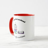 Perfect weekend-Boeken, koffie geen drama Mok (Voorkant links)