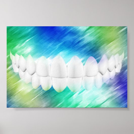 Perfect White Teeth Dentist Orthodontist Poster (Voorkant)