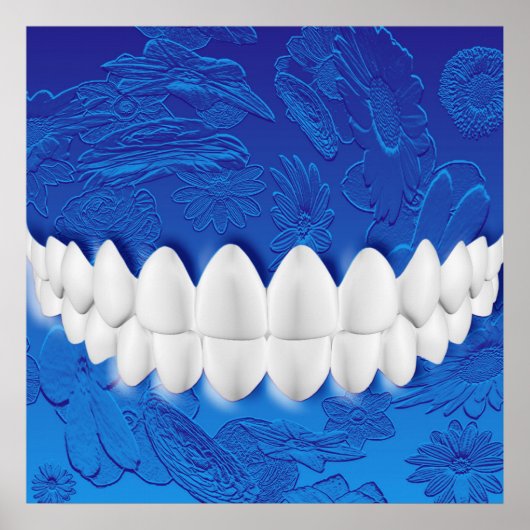Perfect White Teeth Dentist Orthodontist Poster (Voorkant)