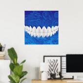 Perfect White Teeth Dentist Orthodontist Poster (Thuiskantoor)