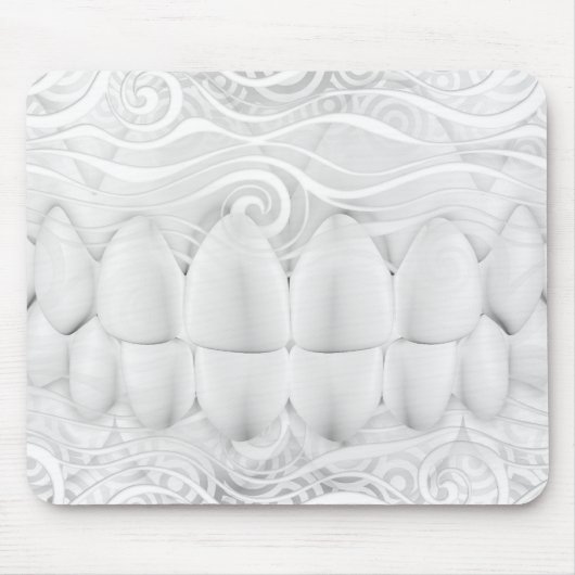Perfect White Teeth Smile Dentist Mousepad Muismat (Voorkant)