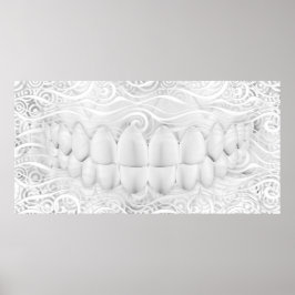 Perfect White Teeth Smile Dentist Poster