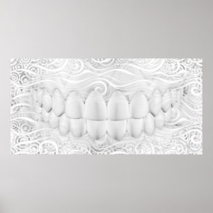 Perfect White Teeth Smile Dentist Poster