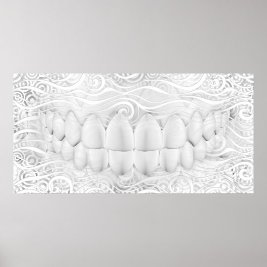 Perfect White Teeth Smile Dentist Poster (Voorkant)