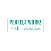"PERFECT WORK!" + Aangepaste naam voor gesprekspar Zelfinktende Stempel (Design)