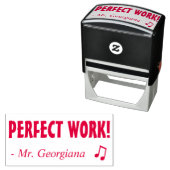 "PERFECT WORK!" Rubberstempel sorteren Zelfinktende Stempel (In situ)