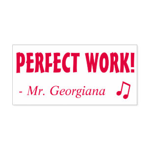 "PERFECT WORK!" Rubberstempel sorteren Zelfinktende Stempel