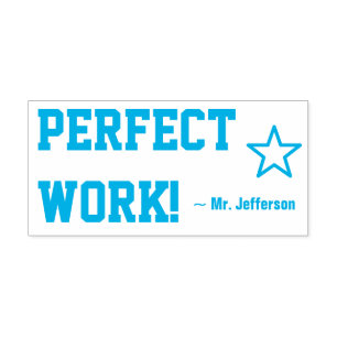 "PERFECT WORK!" Rubberstempel Zelfinktende Stempel