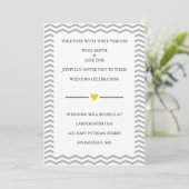 Perfect Zig Zag Wedding Invitation Kaart (Staand voorkant)