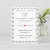 Perfect Zig Zag Wedding Invitation Kaart (Staand voorkant)