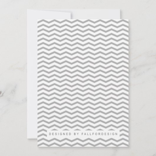 Perfect Zig Zag Wedding Invitation Kaart (Achterkant)