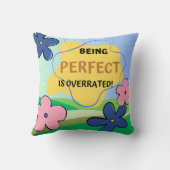 Perfect zijn wordt overschat kussen (Achterkant)
