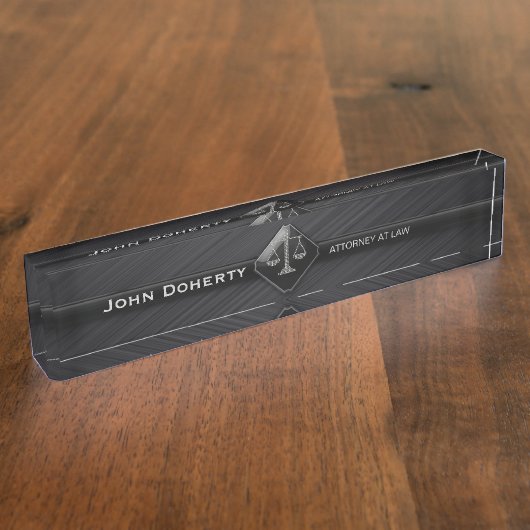 Perfect zwart | RECHTSAANTEKENING Naambordje (Zijkant)