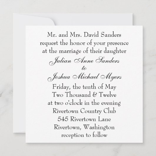 Perfect zwarte en witte uitvindingen kaart (Achterkant)