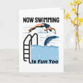Perfect zwemontwerp - Nu zwemmen is te leuk Kaart (Gele Bloem)