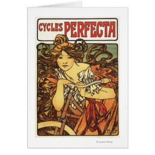 Perfecta Bicycles met damesreclame Poste