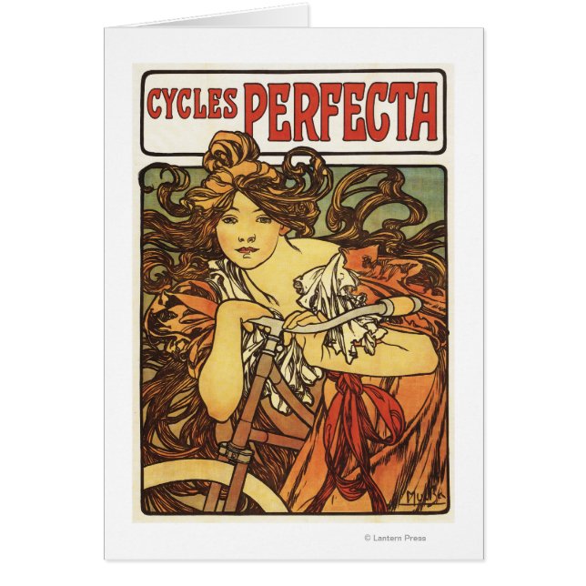 Perfecta Bicycles met damesreclame Poste (Voorkant)