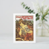 Perfecta Bicycles met damesreclame Poste Briefkaart (Staand voorkant)