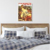 Perfecta Bicycles met damesreclame Poste Canvas Afdruk (Insitu (Slaapkamer))