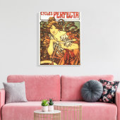 Perfecta Bicycles met damesreclame Poste Canvas Afdruk (Insitu (Woonkamer))