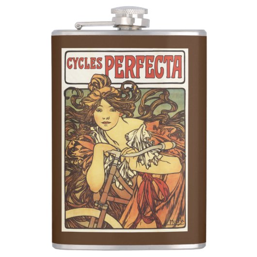 Perfecta Bicycles met damesreclame Poste Heupfles (Voorkant)