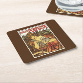 Perfecta Bicycles met damesreclame Poste Kartonnen Onderzetters (Schuin)