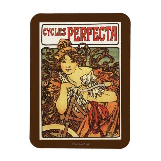 Perfecta Bicycles met damesreclame Poste Magneet (Verticaal)