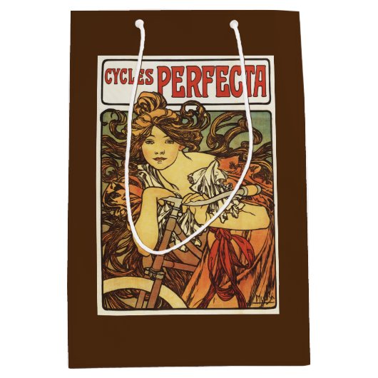 Perfecta Bicycles met damesreclame Poste Medium Cadeauzakje (Voorkant)