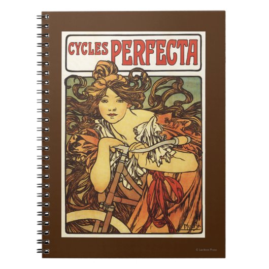 Perfecta Bicycles met damesreclame Poste Notitieboek (Voorkant)