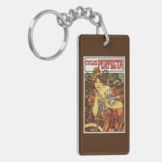 Perfecta Bicycles met damesreclame Poste Sleutelhanger (Voorkant Links)