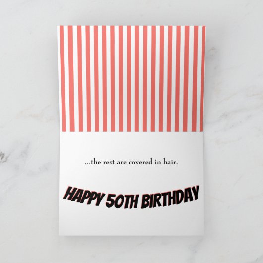  Perfecte 50ste geboortedag Retro Bald Man Head Ko Kaart (Binnen)