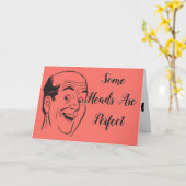 Perfecte 50ste geboortedag Retro Bald Man Head Ko Kaart (Gele Bloem)