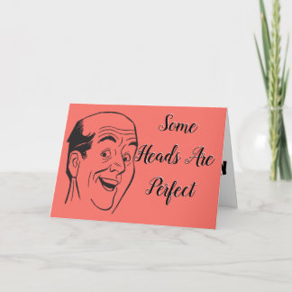 Perfecte 50ste geboortedag Retro Bald Man Head Ko Kaart