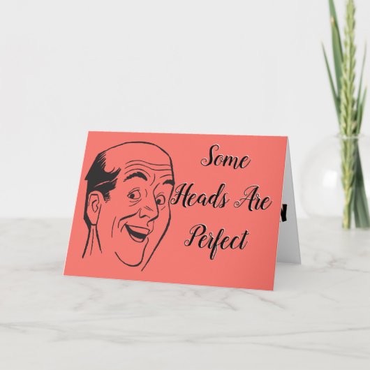 Perfecte 50ste geboortedag Retro Bald Man Head Ko Kaart (Voorkant)