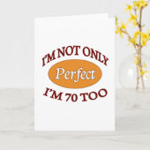 Perfecte 70 Éénjarigen Kaart (Gele Bloem)