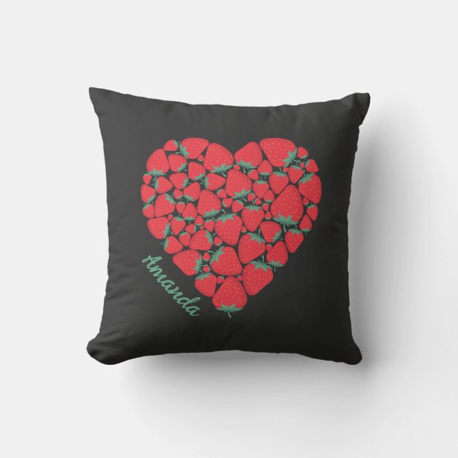 Perfecte aardbeienhartslag Couple Pillow Kussen (Voorkant)